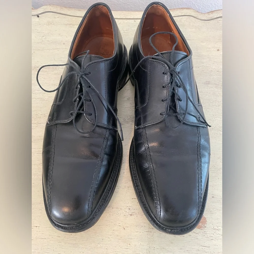 ALLEN EDMONDS Hillcrest Leather Bicycle Toe Derby Shoe in Black Size 12 C $425
